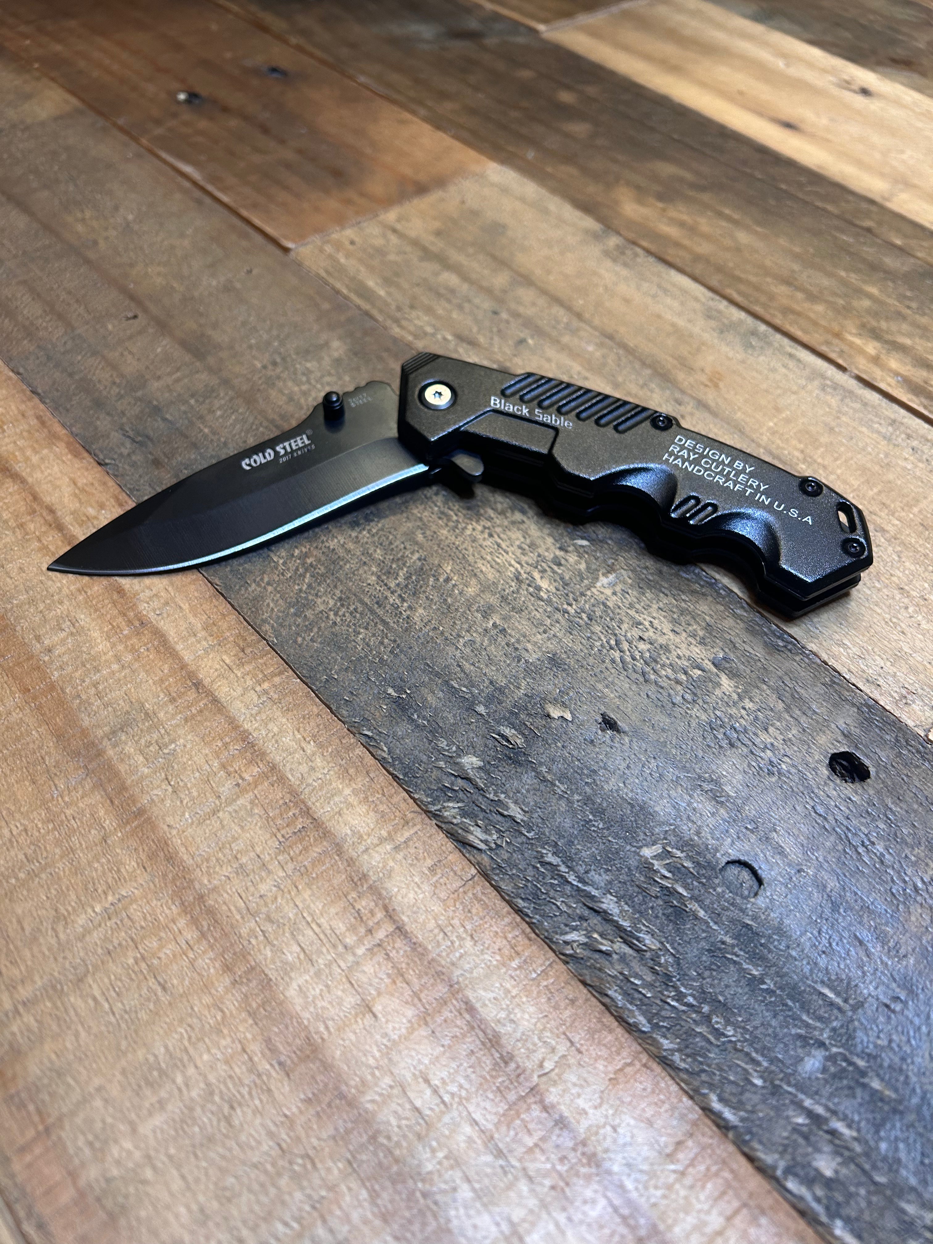 Tactical Folding Pocket Knife with Black Handle - High Hardness Stainless Steel Blade | Multipurpose Outdoor Fixed Knife - EDC Survival Knife for Camping, Hiking, Hunting & Outdoor Adventure - Lightweight - Gift for Dad, Outdoorsmen