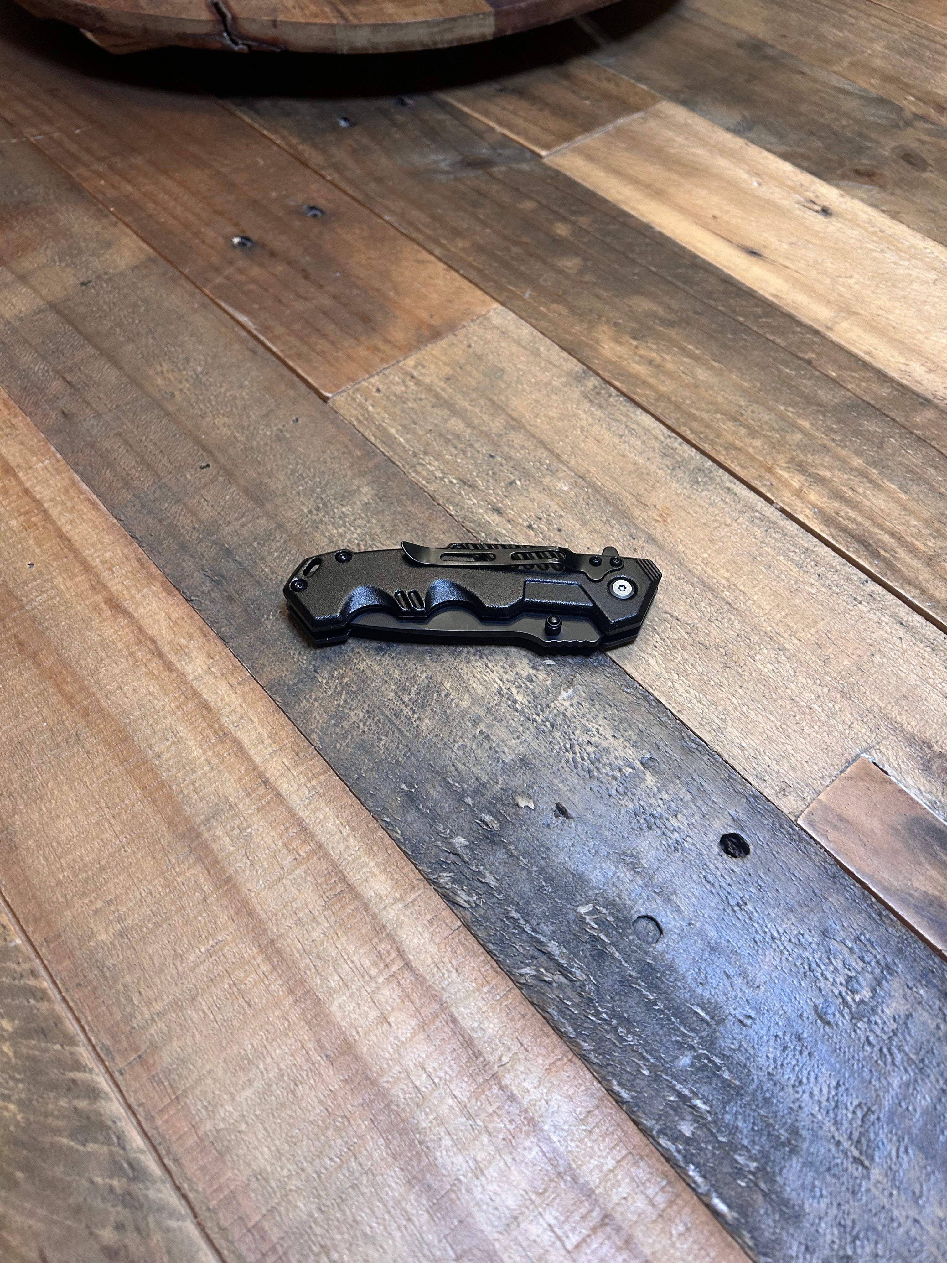 Tactical Folding Pocket Knife with Black Handle - High Hardness Stainless Steel Blade | Multipurpose Outdoor Fixed Knife - EDC Survival Knife for Camping, Hiking, Hunting & Outdoor Adventure - Lightweight - Gift for Dad, Outdoorsmen