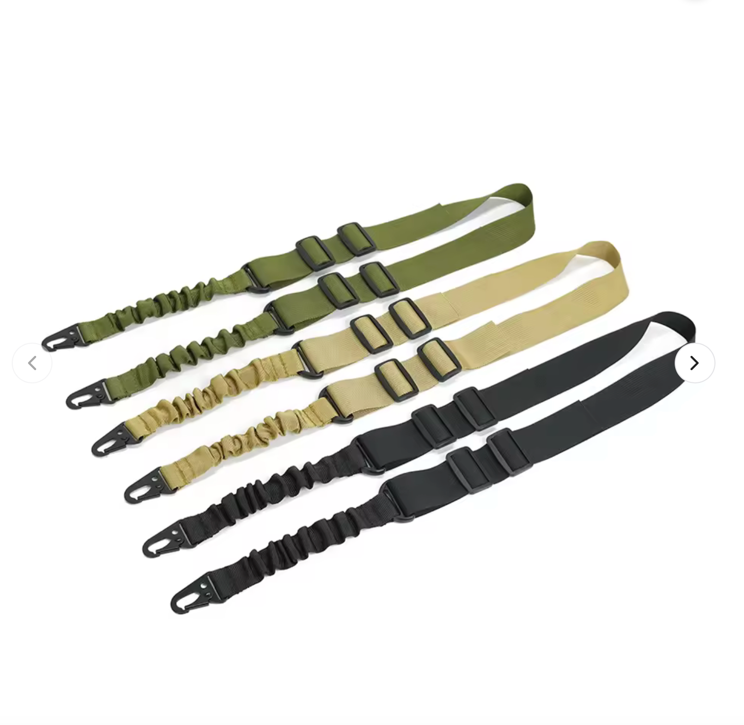 2-Point Tactical Gun Sling with Upgraded Metal Hook Quick-Adjust Durable Elastic Bungee Gun Rope for Hunting/ Shooting Training