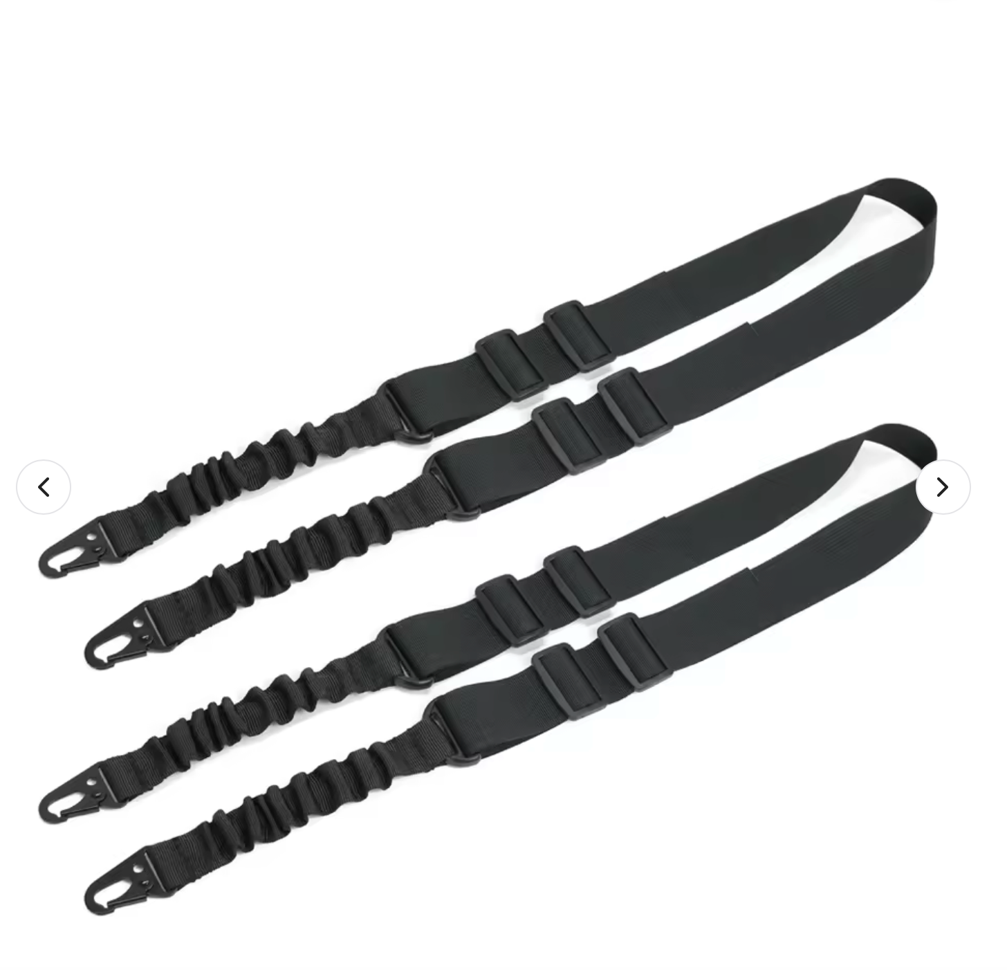 2-Point Tactical Gun Sling with Upgraded Metal Hook Quick-Adjust Durable Elastic Bungee Gun Rope for Hunting/ Shooting Training