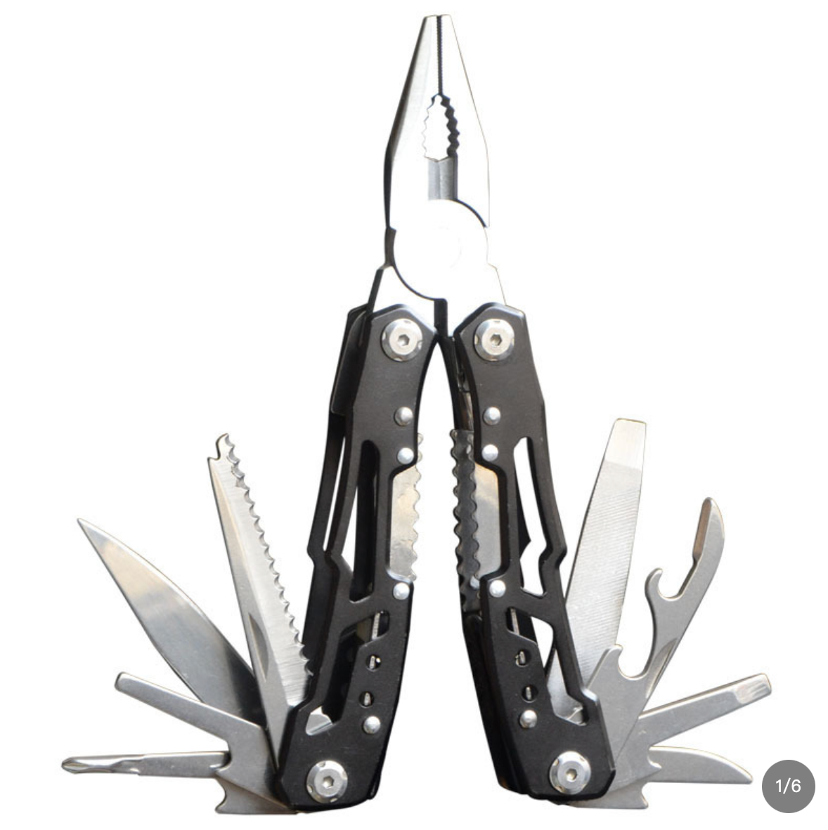 12-in-1 Multitool Pliers Set - Stainless Steel Folding Pocket Knife with Saw, Screwdriver & Bottle Opener - EDC Outdoor Survival Tool Kit for Camping, Hiking, Fishing & Hunting - Lightweight Mens Multitool - Gift for Dad, Husband, Outdoorsmen