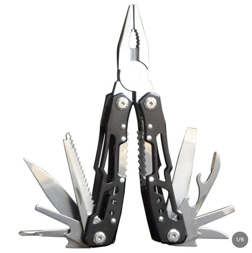 12-in-1 Multitool Pliers Set - Stainless Steel Folding Pocket Knife with Saw, Screwdriver & Bottle Opener - EDC Outdoor Survival Tool Kit for Camping, Hiking, Fishing & Hunting - Lightweight Mens Multitool - Gift for Dad, Husband, Outdoorsmen