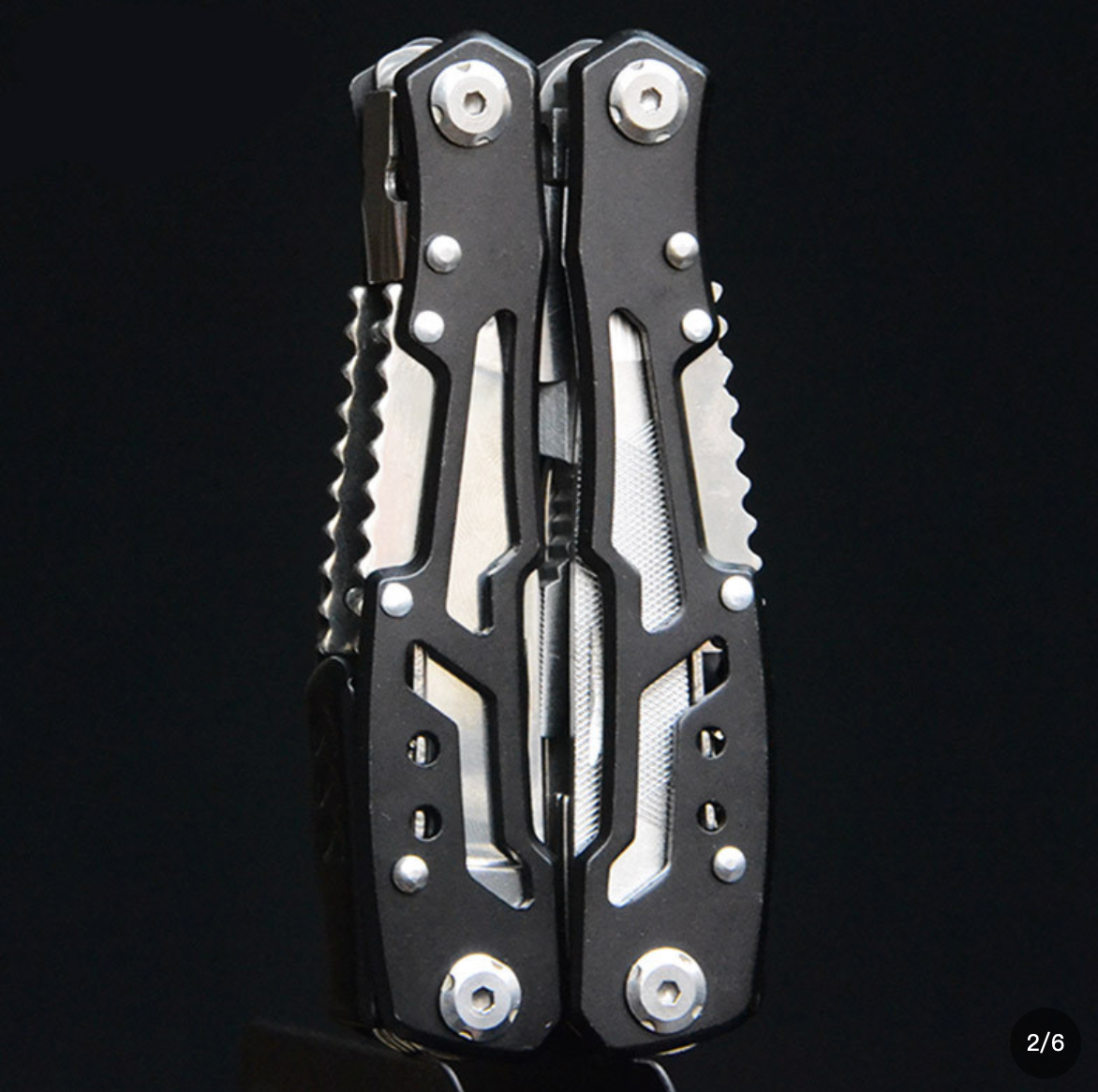 12-in-1 Multitool Pliers Set - Stainless Steel Folding Pocket Knife with Saw, Screwdriver & Bottle Opener - EDC Outdoor Survival Tool Kit for Camping, Hiking, Fishing & Hunting - Lightweight Mens Multitool - Gift for Dad, Husband, Outdoorsmen