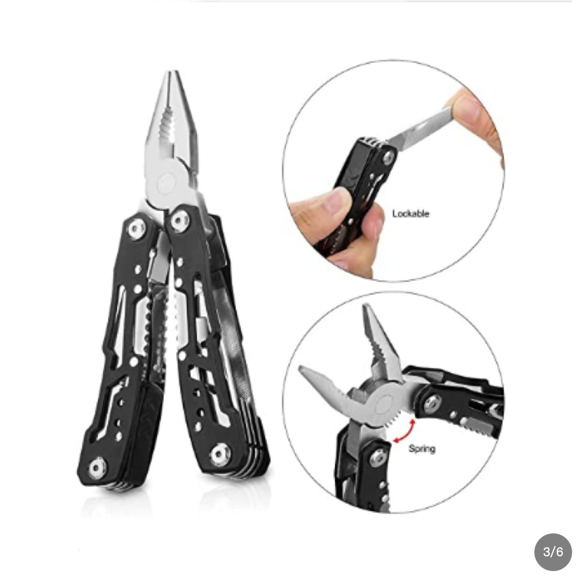 12-in-1 Multitool Pliers Set - Stainless Steel Folding Pocket Knife with Saw, Screwdriver & Bottle Opener - EDC Outdoor Survival Tool Kit for Camping, Hiking, Fishing & Hunting - Lightweight Mens Multitool - Gift for Dad, Husband, Outdoorsmen
